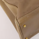 GUCCI Bamboo Hand Bag Leather 2way Beige Gold Auth bs35299-15