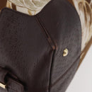 Salvatore Ferragamo Handtas Satijn Bruin Goud Auth bs35300-10