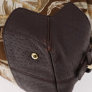 Salvatore Ferragamo Handtas Satijn Bruin Goud Auth bs35300-13