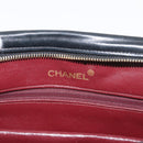 CHANEL V Stitch Shoulder Bag Cotton Black Gold CC Auth bs35307-16