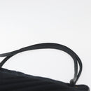 CHANEL V Stitch Shoulder Bag Cotton Black Gold CC Auth bs35307-8