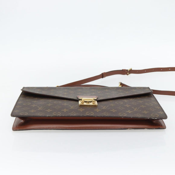 LOUIS VUITTON Monogram Porte Documents Bandouliere Bag M53338 LV Auth bs35313
