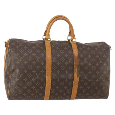 LOUIS VUITTON Monogram Keepall Bandouliere 50 Boston Bag M41416 LV Auth bs35315