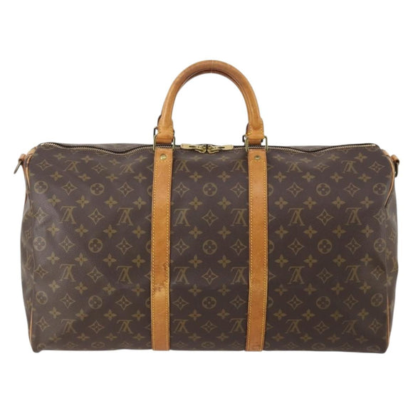 LOUIS VUITTON Monogram Keepall Bandouliere 50 Boston Bag M41416 LV Auth bs35315