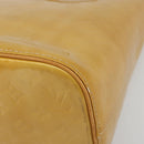 LOUIS VUITTON Monogram Vernis Houston Hand Bag Beige M91004 LV Auth bs35321-9