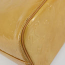 LOUIS VUITTON Monogram Vernis Houston Hand Bag Beige M91004 LV Auth bs35321-16
