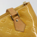 LOUIS VUITTON Monogram Vernis Houston Hand Bag Beige M91004 LV Auth bs35321-17