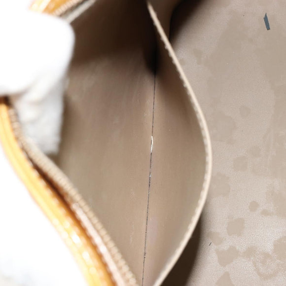LOUIS VUITTON Monogram Vernis Houston Hand Bag Beige M91004 LV Auth bs35321
