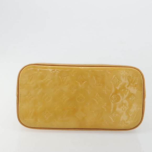 LOUIS VUITTON Monogram Vernis Houston Hand Bag Beige M91004 LV Auth bs35321