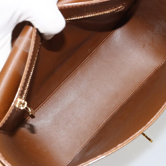 LOUIS VUITTON Monogram Vernis Christie GM Tasche Bronze M91107 LV Auth bs35323