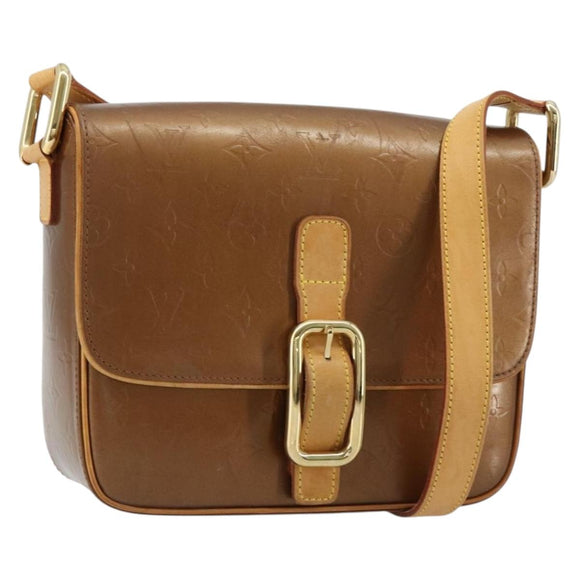LOUIS VUITTON Monogram Vernis Christie GM Tasche Bronze M91107 LV Auth bs35323