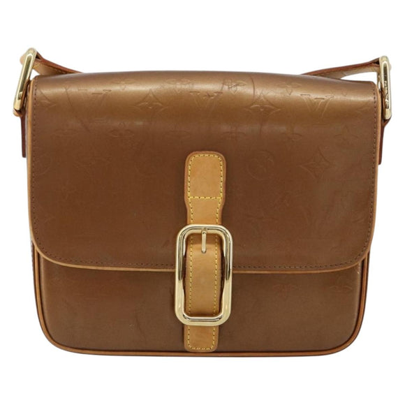 LOUIS VUITTON Monogram Vernis Christie GM Tasche Bronze M91107 LV Auth bs35323