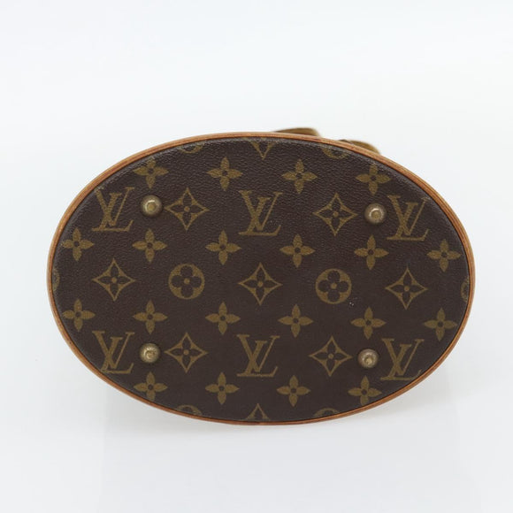 LOUIS VUITTON Monogram Bucket PM Shoulder Bag M42238 LV Auth bs35325