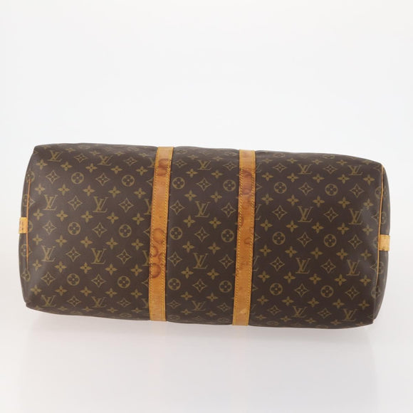 LOUIS VUITTON Monogram Keepall Bandouliere 55 Boston Bag M41414 LV Auth bs35329
