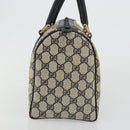 GUCCI GG Supreme Sherry Line Hand Bag PVC Navy Gold 010 378 Auth bs35334-5