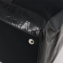 GUCCI Bamboo Boston Bag Nylon Black Silver Auth bs35335-9