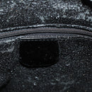 GUCCI Bamboo Boston Bag Nylon Black Silver Auth bs35335-20