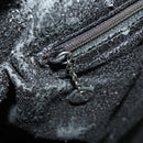 GUCCI Bamboo Boston Bag Nylon Black Silver Auth bs35335-21