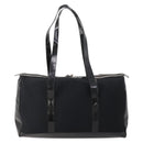 GUCCI Bamboo Boston Bag Nylon Black Silver Auth bs35335-2