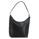 GUCCI Shoulder Bag Leather Black Silver 0013814 Auth bs35336-1