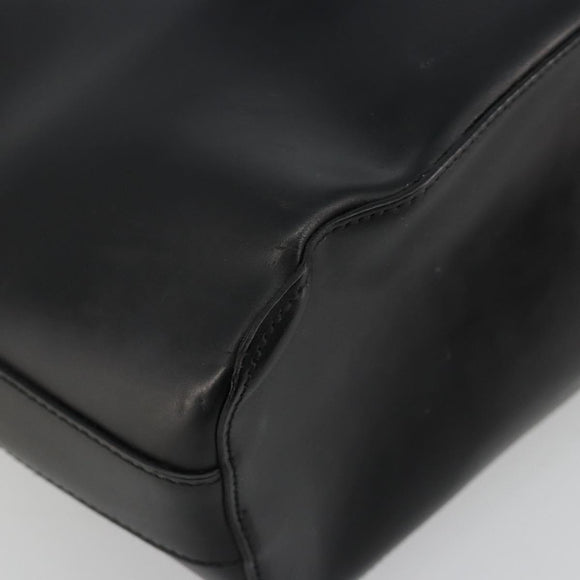 GUCCI Shoulder Bag Leather Black Silver 0013814 Auth bs35336