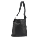 GUCCI Shoulder Bag Leather Black Silver 90647 Auth bs35337-1