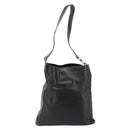 GUCCI Shoulder Bag Leather Black Silver 90647 Auth bs35337-2