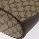 GUCCI GG Supreme Web Sherry Line Tas PVC Beige Goud 40 02 081 Auth bs35338-16