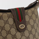 GUCCI GG Supreme Web Sherry Line Tas PVC Beige Goud 40 02 081 Auth bs35338-17