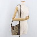 GUCCI GG Supreme Web Sherry Line Tas PVC Beige Goud 40 02 081 Auth bs35338-23
