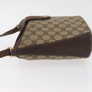 GUCCI GG Supreme Web Sherry Line Tas PVC Beige Goud 40 02 081 Auth bs35338-4