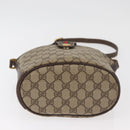 GUCCI GG Supreme Web Sherry Line Tas PVC Beige Goud 40 02 081 Auth bs35338-5
