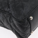 CHANEL Matelasse Chain Tote Bag Caviar Skin 2way Black Silver CC Auth bs35339-16