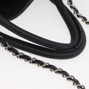 CHANEL Matelasse Chain Tote Bag Caviar Skin 2way Black Silver CC Auth bs35339-7