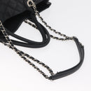 CHANEL Matelasse Chain Tote Bag Caviar Skin 2way Black Silver CC Auth bs35339-8