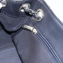 CHANEL Matelassé Kettenhandtasche Lackleder Navy Silber CC Auth bs35340-18