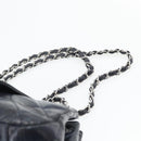 CHANEL Matelassé Kettenhandtasche Lackleder Navy Silber CC Auth bs35340-8