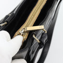 CHANEL Choco Bar Hand Bag Leather Black Gold CC Auth bs35341-9