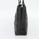 CHANEL Choco Bar Hand Bag Leather Black Gold CC Auth bs35341-4