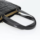 CHANEL Choco Bar Hand Bag Leather Black Gold CC Auth bs35341-7