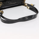 CHANEL Chain Shoulder Bag Patent Leather Black Gold CC Auth bs35342-7