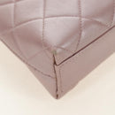 CHANEL Matelasse Chain Hand Bag Leather Pink Silver CC Auth bs35344V-14