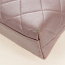 CHANEL Matelasse Chain Hand Bag Leather Pink Silver CC Auth bs35344V-15
