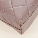 CHANEL Matelasse Chain Hand Bag Leather Pink Silver CC Auth bs35344V-16