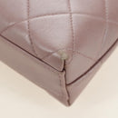 CHANEL Matelasse Chain Hand Bag Leather Pink Silver CC Auth bs35344V-17