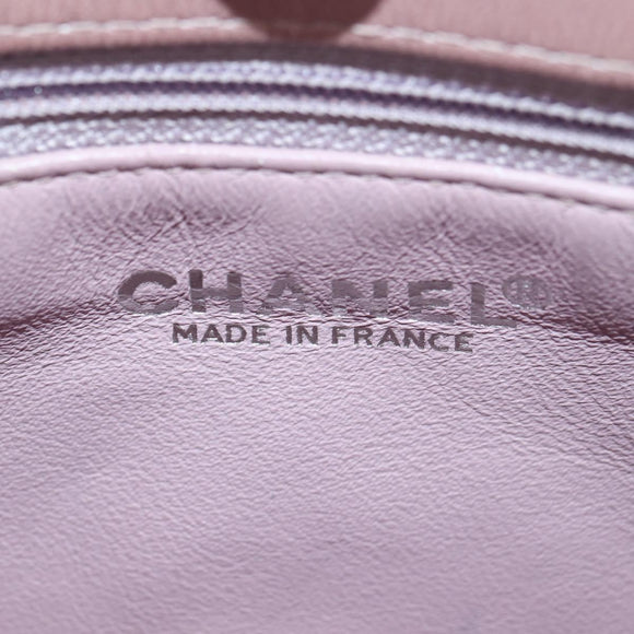 CHANEL Matelasse Chain Hand Bag Leather Pink Silver CC Auth bs35344V