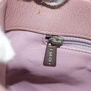 CHANEL Matelasse Chain Hand Bag Leather Pink Silver CC Auth bs35344V-23