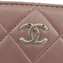 CHANEL Matelasse Chain Hand Bag Leather Pink Silver CC Auth bs35344V-3