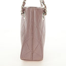 CHANEL Matelasse Chain Hand Bag Leather Pink Silver CC Auth bs35344V-7