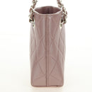 CHANEL Matelasse Chain Hand Bag Leather Pink Silver CC Auth bs35344V-8